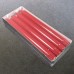 Pack of 8 x 24cm Ruby Red Stearin Classic Dinner Candles